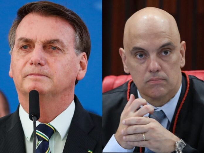Bolsonaro e Alexandre de Moraes - reprodução