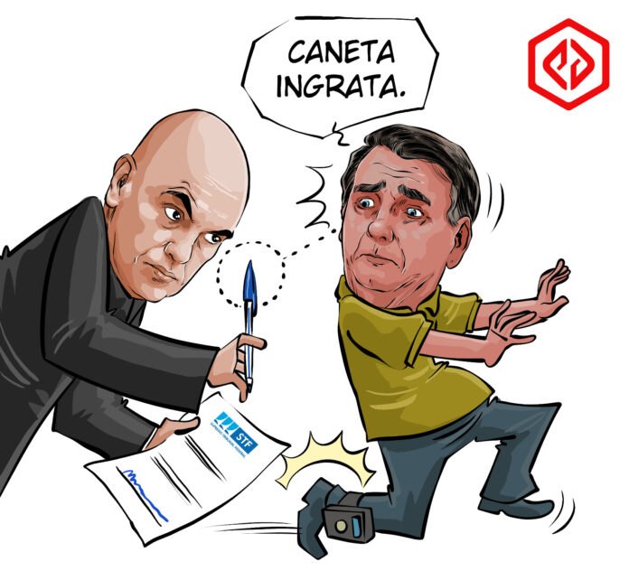 CHARGE xandão vs bolsonaro
